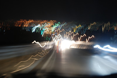 夜のドライブ・光遊び