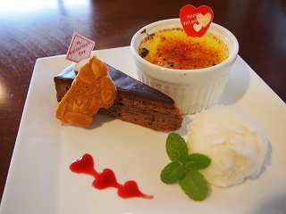 バレンタイン ディナーデザート♡