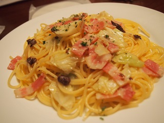 キャベツとアンチョビのスパゲッティ