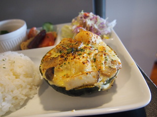ランチ　坊ちゃんカボチャのグラタン