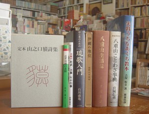 定本山之口貘詩集・沖縄の地位・初心者のための琉歌入門・八重山ことわざ事典・八重山生活誌・目取真俊初期短篇集・など