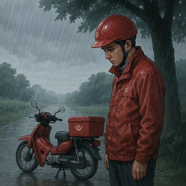 『 郵便配達員と止めどない空の涙。  』