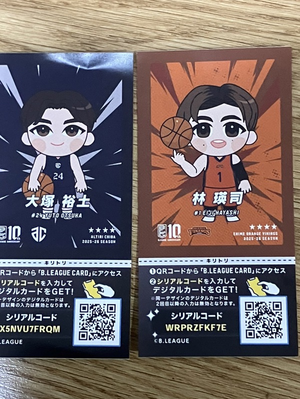 Bリーグ限定イラストシール