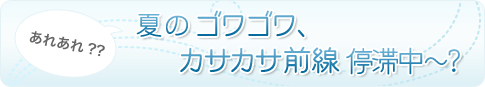 あれあれ？？夏のゴワゴワ、カサカサ前線、停滞中〜？