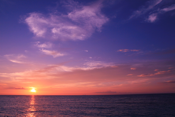 ニシ浜　夕日