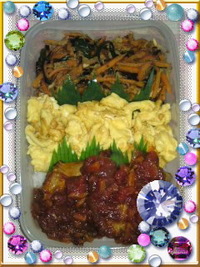 残りご飯で手抜き弁当(￣∀￣) 2012/03/30 22:11:46