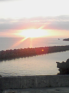 昨日の夕陽