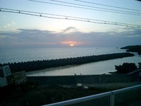 今日の夕日