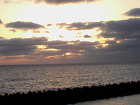 昨日の夕陽