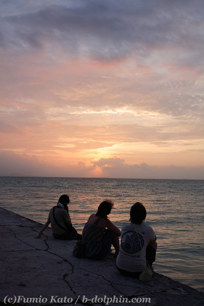 竹富島・西桟橋の夕陽