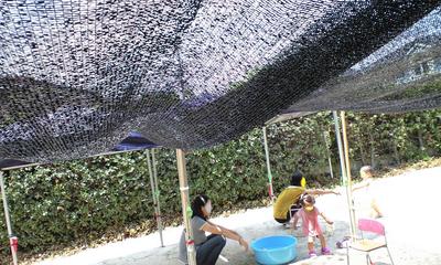支援センターで水遊び
