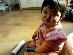 エンジェル初めてのよちよちお散歩