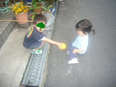 わんわんなでなでとキャッチボール