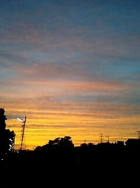 東京、夕焼けの空、多摩だけど 2007/09/12 20:02:26