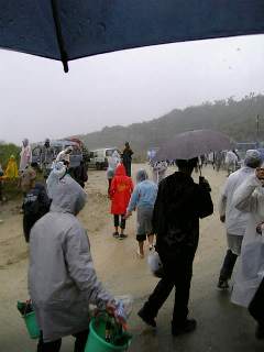 豪雨決行！