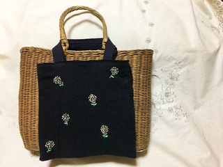 お花刺繍miniかばん♪