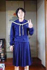 新しい制服で