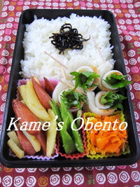 ちくわのシソ巻き弁当 2010/01/19 10:36:20