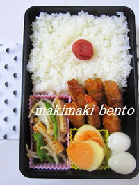 豚肉の野菜巻き弁当 2010/03/11 10:18:57