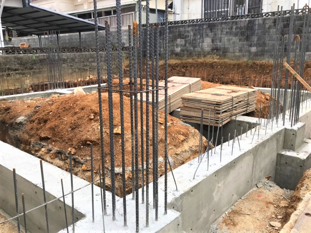 宜野湾市 我如古二世帯の家 2階床スラブ打設 りーふの沖縄住まい日記