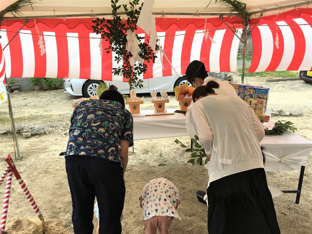 南風原町「与那覇二世帯の家」地鎮祭