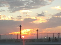 １１月１日の夕陽 2012/11/02 07:44:31