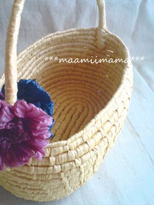 ハンドメイド：アンダリヤのワンハンドルかご