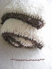 ハンドメイド：ふわふわボアの縁編みブランケット 2009/10/20 20:12:52
