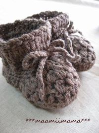 ハンドメイド：ベビーニットブーツ 2009/10/30 11:36:24