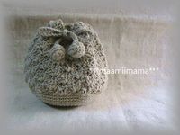 ハンドメイド：麻糸のふっくら巾着ポーチ