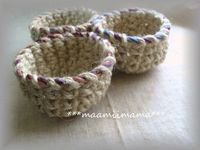 ハンドメイド：極太麻ひものコロコロミニかご