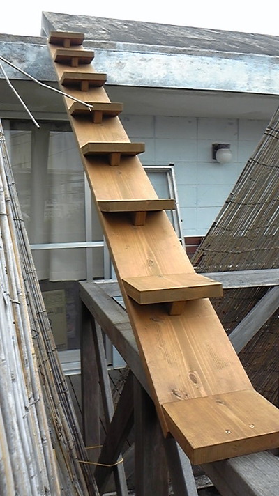 猫ちゃん専用の階段 オーダーメイド家具製作 木製ドア ふすま 障子製作いたします