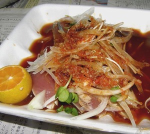 昨日の夕飯☆旬なカツオのたたき美味しかった