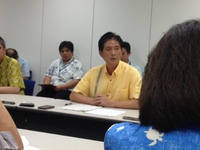 新沖縄防衛局長に抗議 2014/08/16 10:16:37