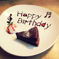 カフェからの誕生日