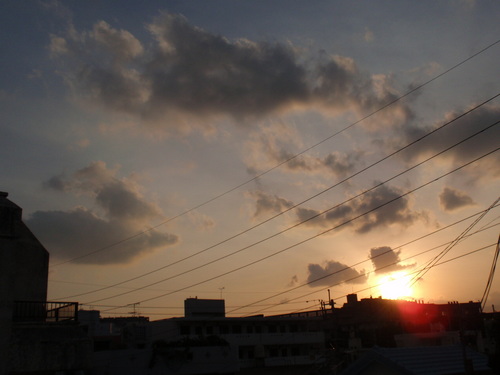 夕日
