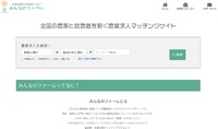 【求人サイト】人手不足の農家様と就農したい求職者様をつなげるマッチングサイト「みんなのファーム」 2019/04/15 20:45:57