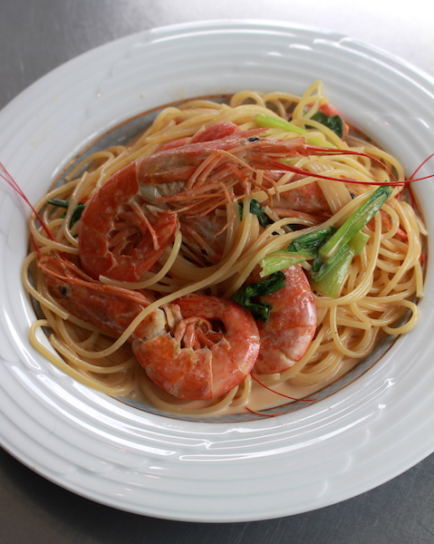 赤海老のクリームパスタ