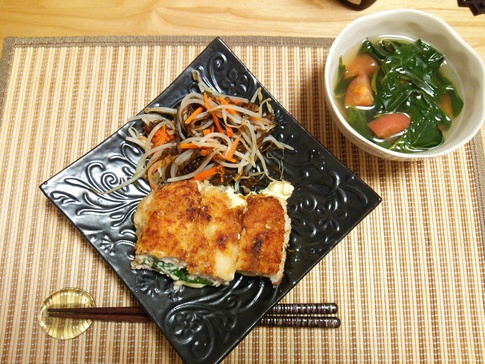 鶏のしそチーズ挟み＊うちごはん
