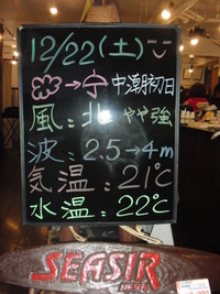 今日の海況 2012/12/22 09:16:17