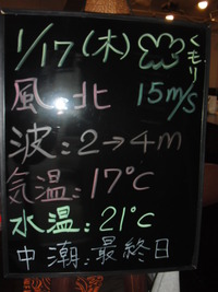 今日の海況 2013/01/17 09:45:21