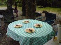 キャンプのランチ