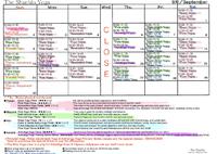 Schedule for September