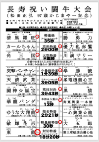 長寿祝い闘牛大会（松田正弘カジマヤー記念）