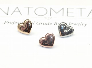 アナトメタル　18kローズゴールド　パフィ　ハート 沖縄のボディピアス専門店TRUTH:ANATOMETAL18Ktゴールド