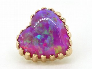 沖縄のボディピアス専門店TRUTH:ANATOMETAL/18金製オパールハート