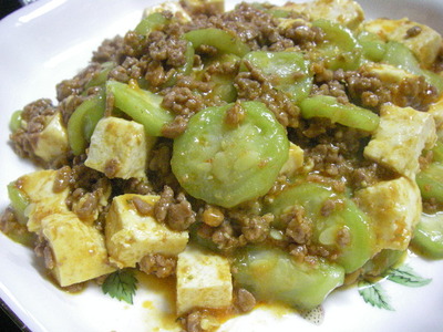 ヘチマの麻婆豆腐