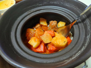 男の料理　土鍋飯　スープとのコラボレーション　雑炊風