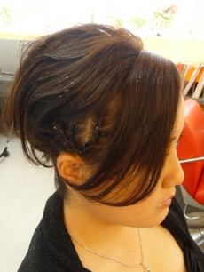 ボブヘアーアップ