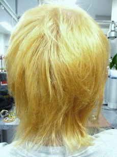 ブリーチヘアー　ブロンド　ホワイトゴールドカラー　金髪　脱色